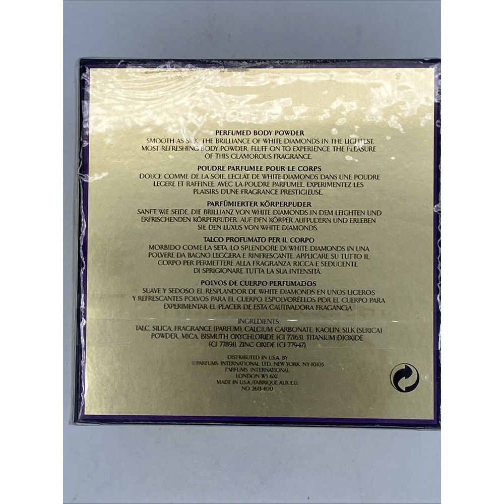 Elizabeth Taylor Gold White Diamonds 150g Perfumed Body Powder Sealed NIB - Picture 5 of 6